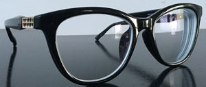 Sexy Cat eye glasses, black with embellishment on the temples
