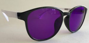 Purple tinted glasses