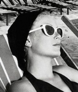 Grace Kelly with her white rimmed cateye shades